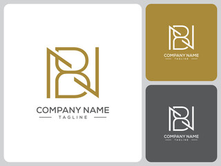 vector simple logo of the letter BN