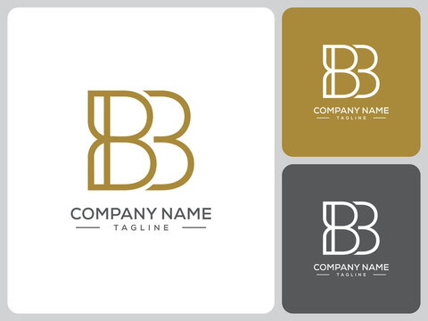 simple BB letter logo vector