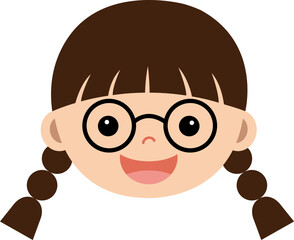 여자 어린이 일러스트