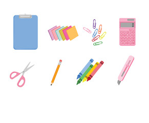 Pastel Pink and Blue Stationery Set for Back to School and Office Desk Essentials