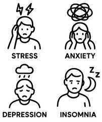 Fictional Digital Lifeforms Vector Icon Set – Pixel-Tech Meets Myth Line Art in Black and White

