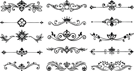 Elegant Flourishes Decorative Swirls and Floral Design Elements for Artistic Projects