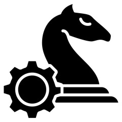 Fototapeta premium Strategy glyph icon