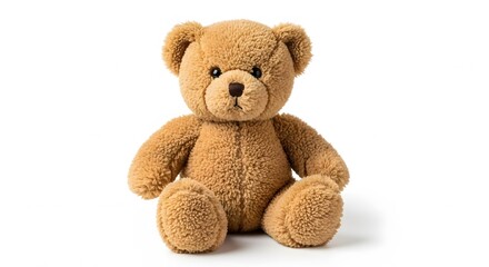 Obraz premium Cute teddy bear plush toy for kids soft and cuddly stuffed animal gift for children toy bear present