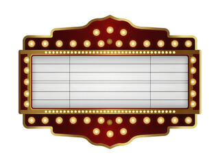 Classic theater marquee design with lights, ready for show announcements.