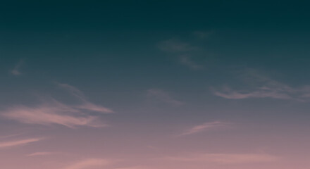 Obraz premium Serene Twilight Sky Pastel Hues and Wispy Clouds at Dusk