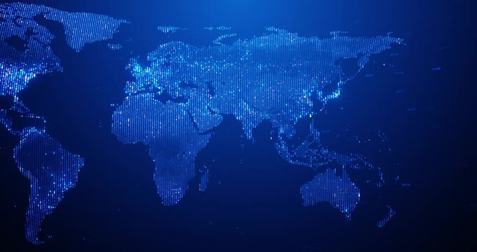 blue world map