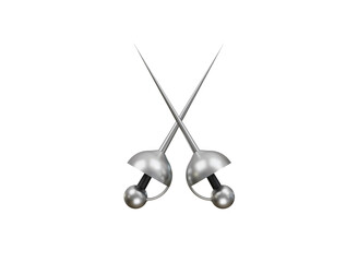 fencing sword icon 3d illustration render