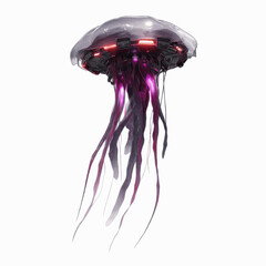 Bio-luminescent Robotic Jellyfish Futuristic Underwater Drone Concept