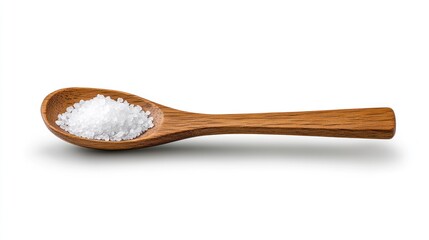 Wooden Spoon with Salt Crystals