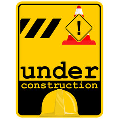 Under Construction, thank you for your patience, poster vector