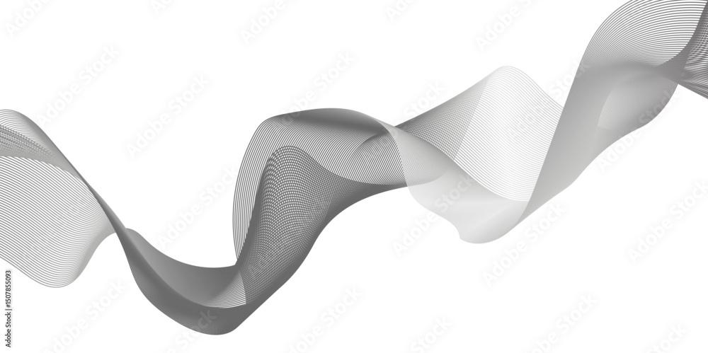 Poster abstract blend wave black and white gradient lines technology background. background lines wave abst