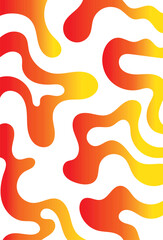 Abstract colorful blobs on a white background forming an organic seamless pattern with a playful, fluid aesthetic.