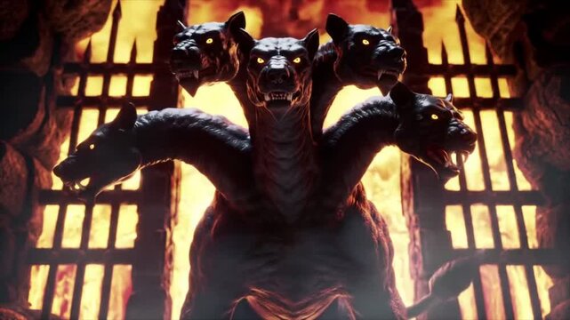 Cerberus at the Gates of the Underworld