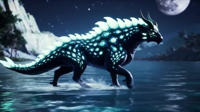 Kirin Crossing a Mystic River