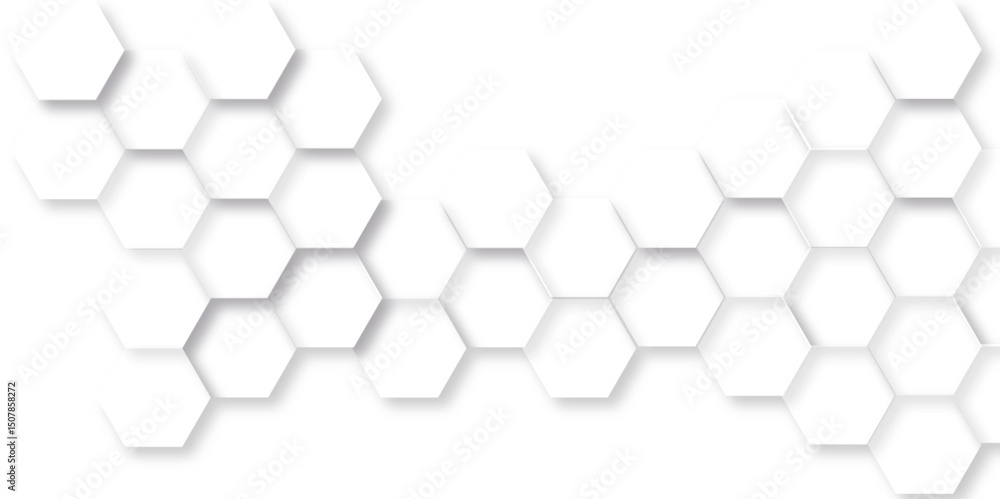Poster background with hexagons. abstract background with lines. white texture background. hexagon abstract