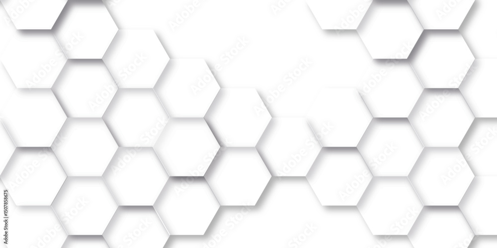 Poster background with hexagons. abstract background with lines. white texture background. hexagon abstract