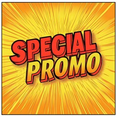 Bold, stylized text proclaims a special promotion.