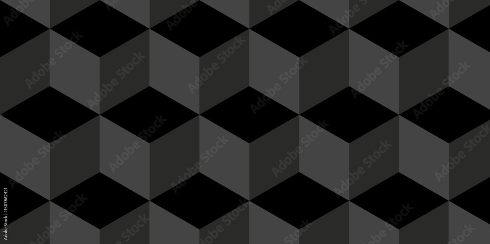 Poster minimal abstract square vector diamond cube black grid tiles cubic shape backdrop texture. cubic gri