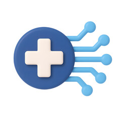 Obraz premium Telemedicine icon representing the digital transformation of healthcare, enabling remote medical services and consultations through technology-powered connectivity.