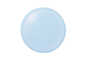 Light blue sphere hovering weightlessly, casting soft shadow on transparent backdrop, suitable for graphic design and visual compositions