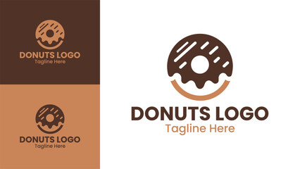 Donuts Logo Design Sweet Donut Bakery Logo for Food Branding