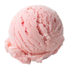 Cotton Candy Ice Cream Scoop Isolated on Transparent Background