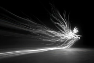 Ethereal Light Trail Abstract Art