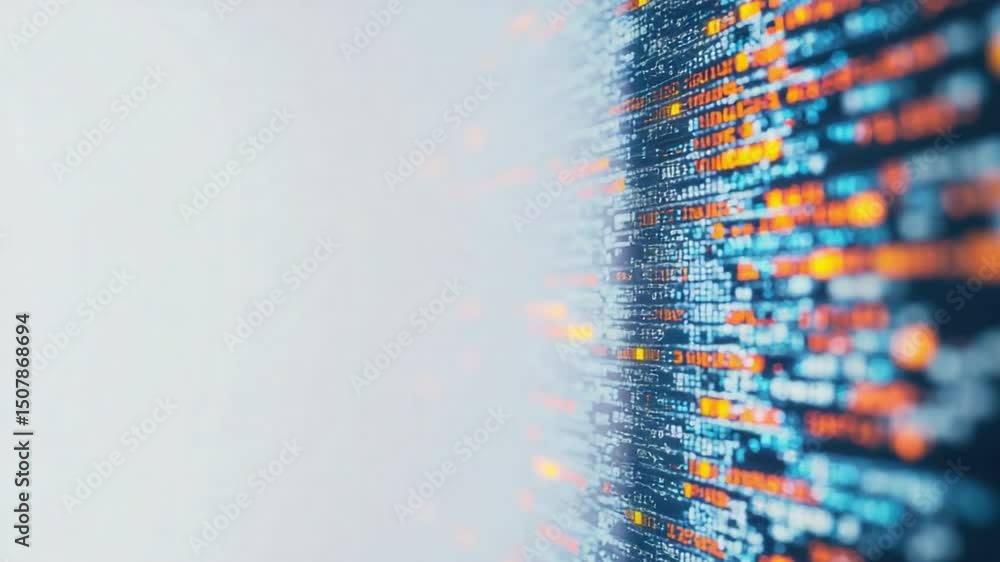 Poster digital code abstract: explore the intricate world of data with this abstract image of digital code,