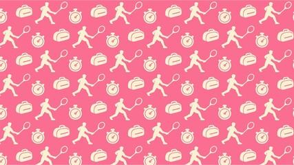 vector seamless badminton pattern 