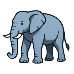 elephant isolated on white