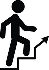 Business Communication icons black Colors with background running man silhouette