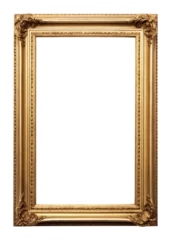 Fotobehang PNG Simple golden frame photo photography blackboard. © Rawpixel.com