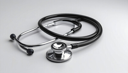 Realistic 3D Render of a Modern Medical Stethoscope