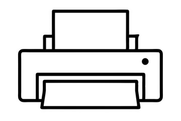 Printer Vector Icon Silhouette Minimalist Print Icons for Tech and Office Design