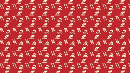 Vector seamless snakes and ladder pattern design