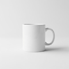 Obraz premium white cup on white background. blank white Coffee cup mockup isolated on white background.