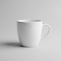 Fototapeta premium white cup on white background. blank white Coffee cup mockup isolated on white background.