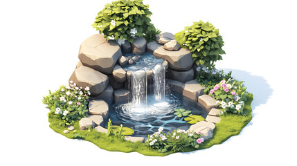 Adorable 3D model with isometric design and cyberpunk lighting aesthetics.