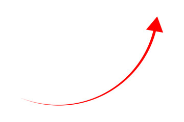 Red arrow business graph
