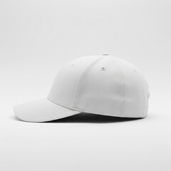 Fototapeta premium baseball cap isolated on white. blank White cap front mock up on white background.