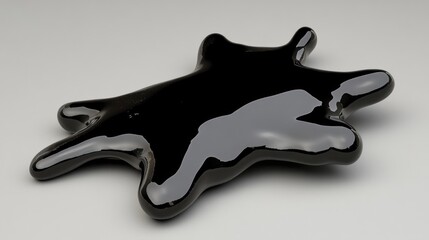 Abstract black liquid blob