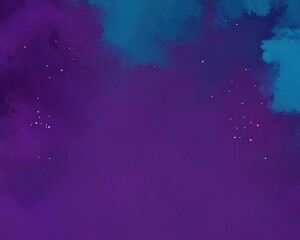 Abstract blend of purple and teal, dotted