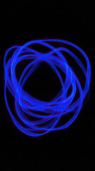 Abstract blue light swirls