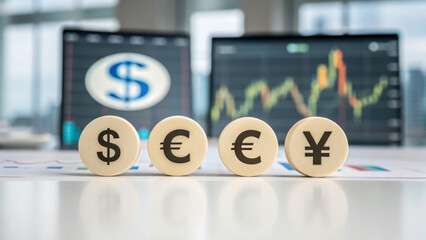 Currency symbols forming a compliance word cloud, representing tax deal compliance in a global finance design, symbolizing international financial transactions.
