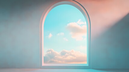 pink arch e-commerce background