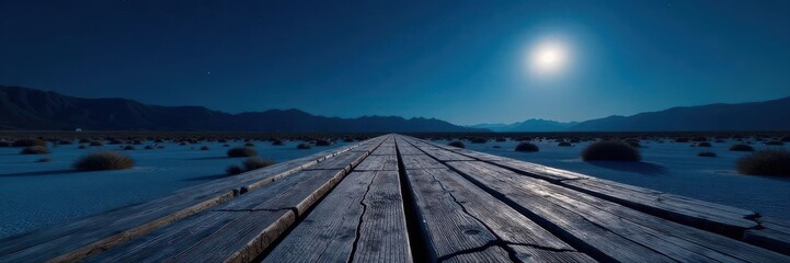 Cracked, aged wooden planks, moonlight, desolate landscape, deserted, halloween