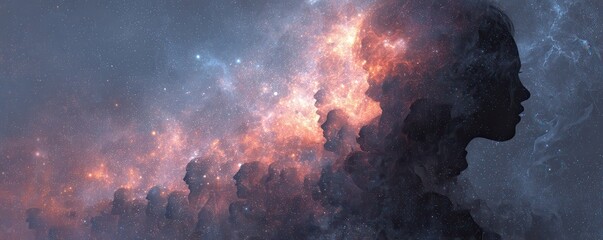 Fototapeta premium Cosmic Silhouette Image
