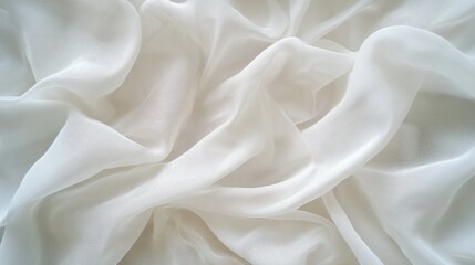 Elegant Draped White Fabric Texture