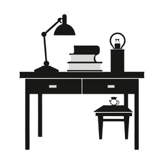 study table silhouette